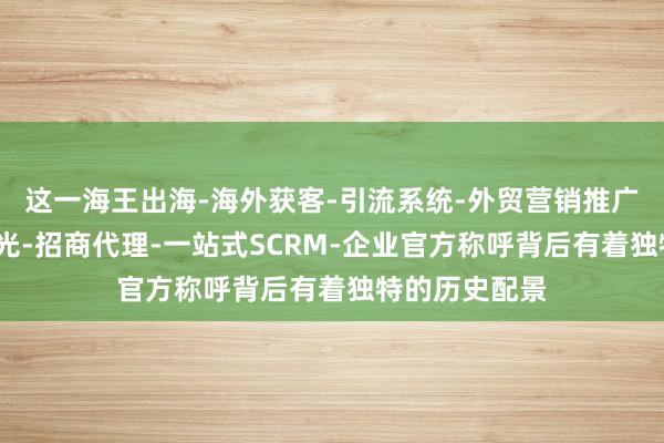 这一海王出海-海外获客-引流系统-外贸营销推广-矩阵私信曝光-招商代理-一站式SCRM-企业官方称呼背后有着独特的历史配景